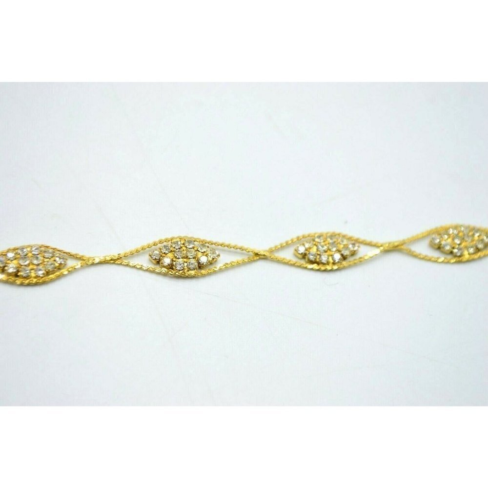 Clear Rhinestone Dainty Diamond Shaped Chain Link